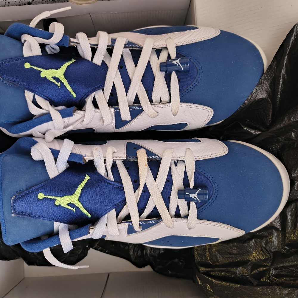 Men's Blue and White Jordan Sneakers